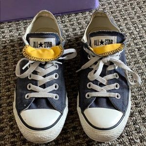 Unique yellow flap converse